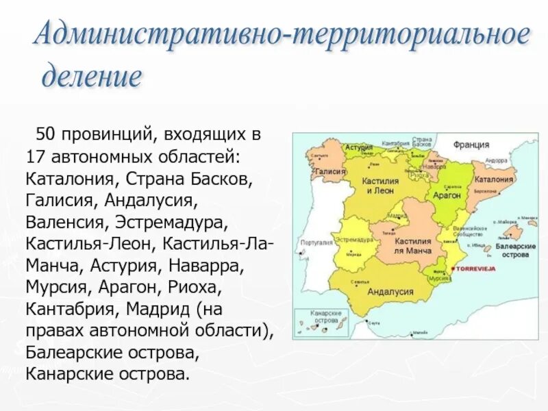 Форма устройства испании. Автономные области Испании. Деление Испании Каталония. Баски, каталонцы, Галиция Испания.