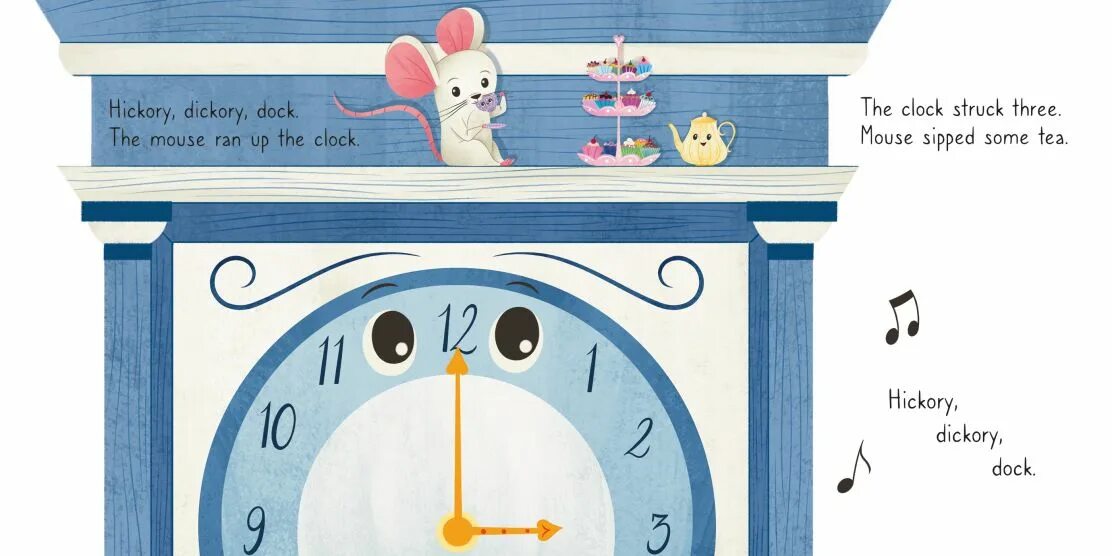 The mouse is on the clock