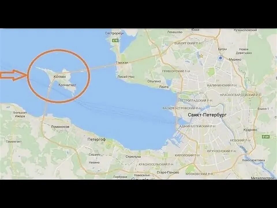 Дорога в Кронштадт С двух сторон вода - YouTube