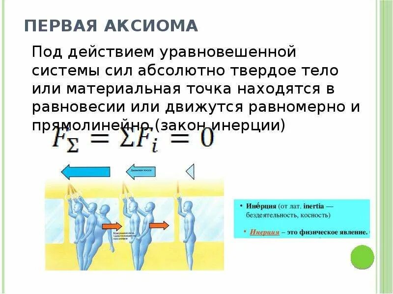 Аксиома наука. Аксиома освобождаемости от связей. Аксиома равенства действия и противодействия. Понятие Аксиомы. 6 Аксиома статики.