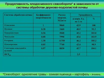 Высокая продуктивность на единицу площади