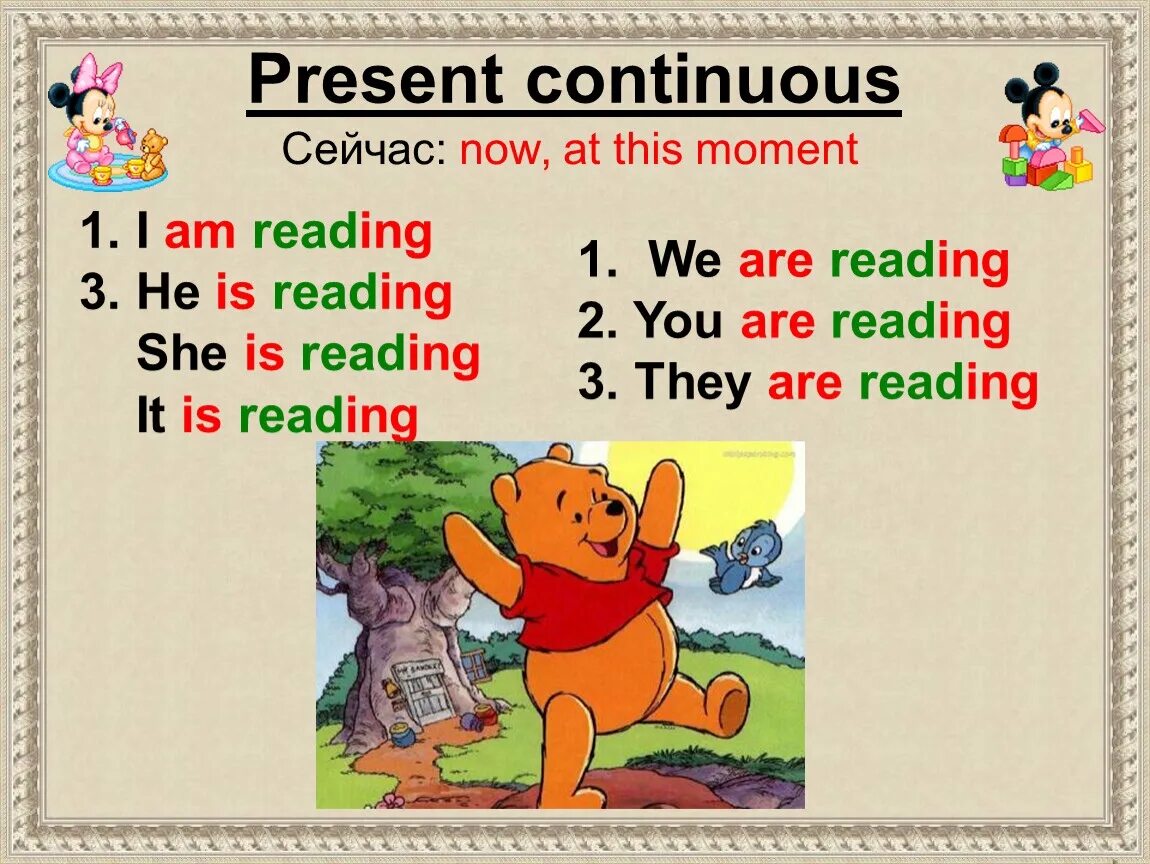 Are читать по английскому. Презент континиус. Английский present Continuous. Табличка present Continuous. Present Continuous правила.