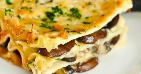 Лазанья с грибами в духовке