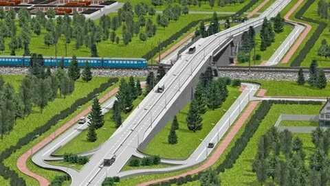Дорога в железнодорожном проект