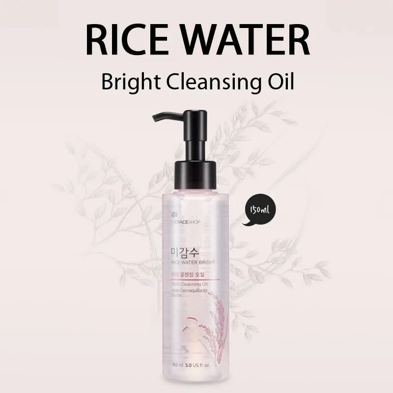 Rice Water Bright Rich Cleansing Oil. The face shop - Rice Water Bright Light Cleansing Oil. Make p:Rem - safe me Relief Moisture Cleansing Oil the FACESHOP - Rice Water Bright Light Cleansing Oil. The face shop Cleansing Oil.