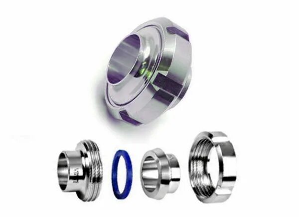 Муфта dn100 нержавеющая. Муфта dn 50 aisi 304. Гайка молочная ду50. Соединения молочная муфта. Муфта молочная din 11851.