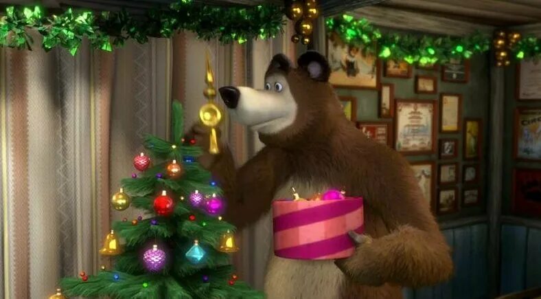 мишка елка елка маша и медведь. мультфильмы маша и медведь 2017 года. маша и медведь елка елка елка. маша и медведь наряжают елку. маша ve ayi.