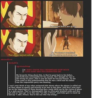 Zuko's development. 