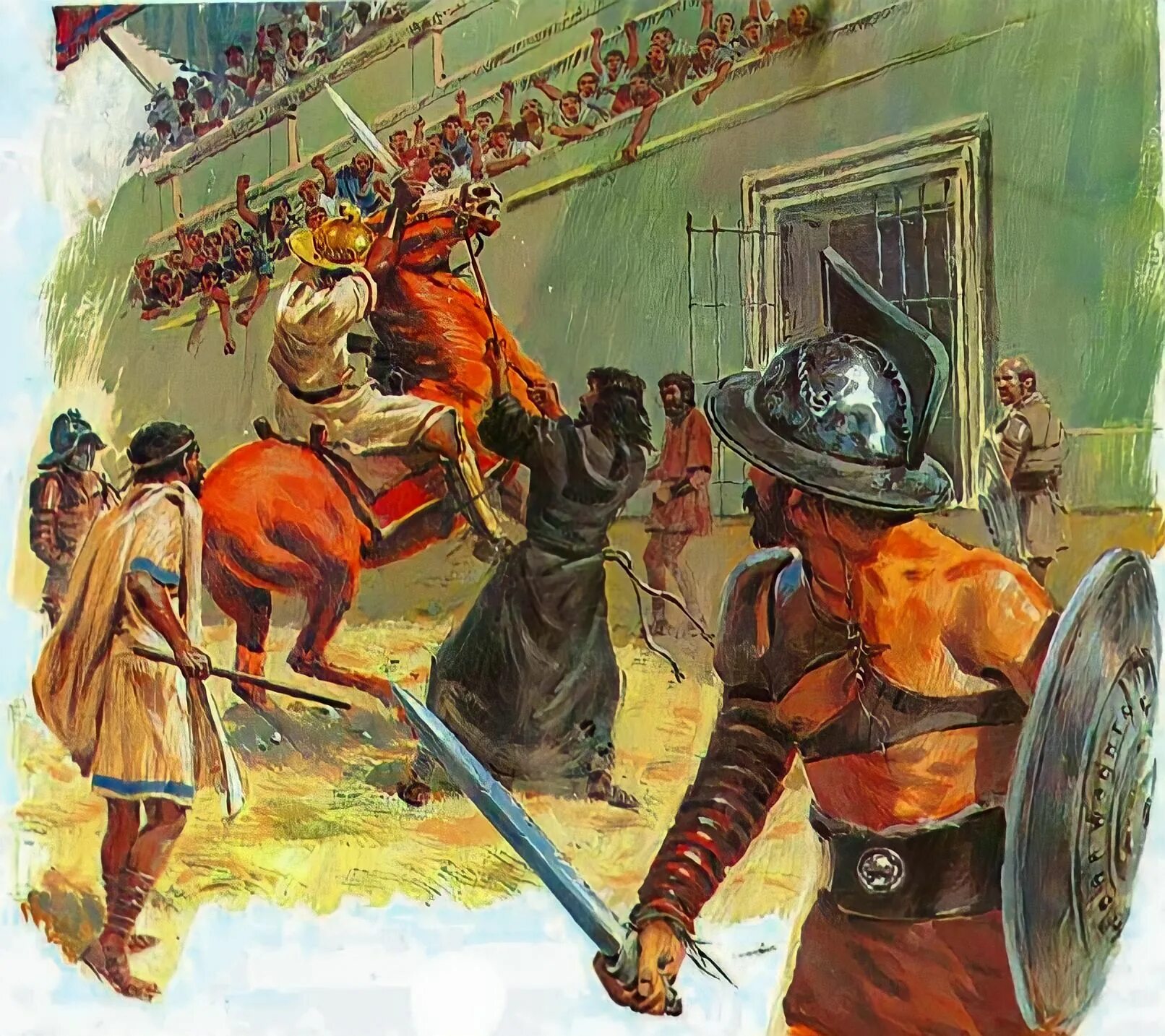 Где находились гладиаторы. Гладиаторские бои в древнем Риме. Гладиаторы в древнем Риме. Бои гладиаторов в древнем Риме.