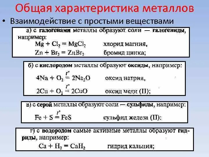 Общая характеристика металлов. Взаимодействие металлов с простыми веществами. Характеристика свойств простых веществ металлов. Взаимодействие простых веществ. Общие свойства металлов тест