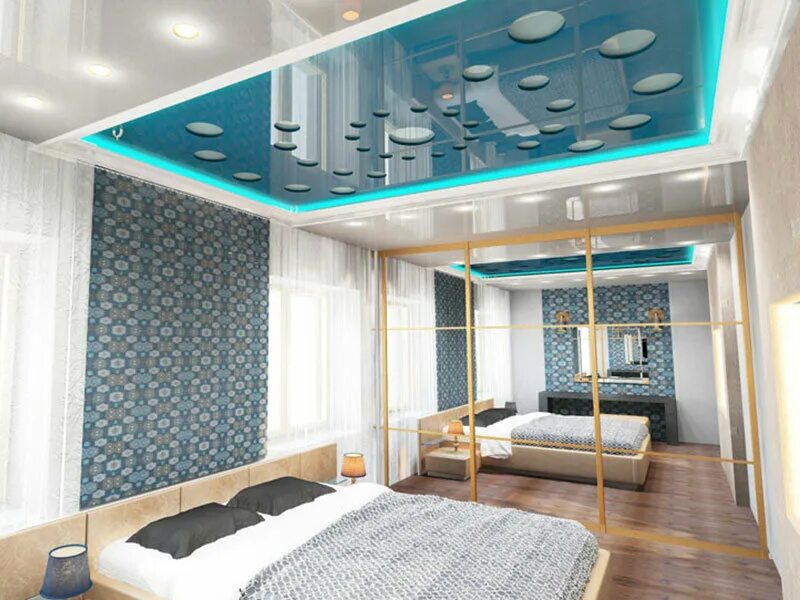 Stretch ceiling. Натяжные потолки. Эксклюзивные натяжные потолки. Новый потолок. Подвесной потолок в спальне.
