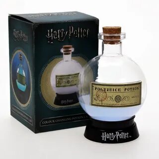 This Harry Potter potion lamp shines with glowing Polyjuice potion that cha...