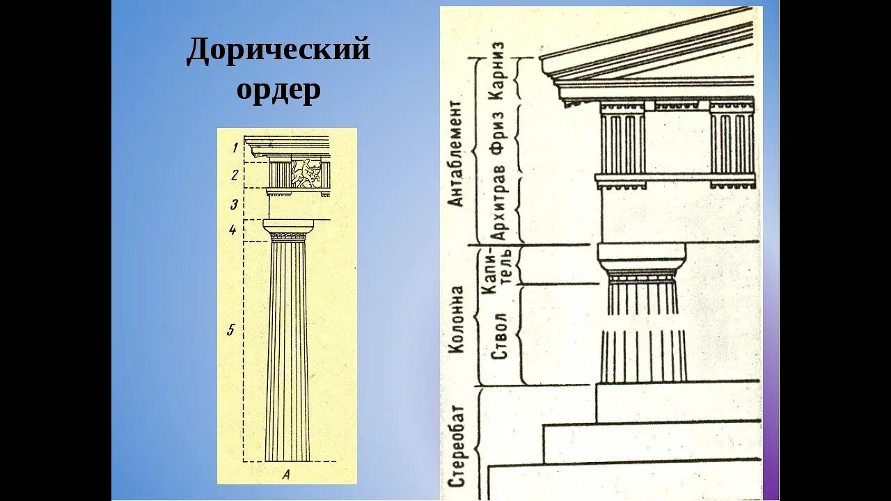 Ордер страна. Три типа ордера а дорический б ионический в коринфский. Дорический ордер в архитектуре древней греции. Ордеры в архитектуре древней греции. Архитектурные ордера древней греции.