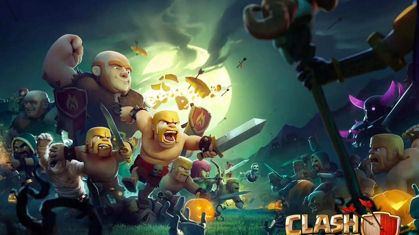 Клэш оф сайт. Clash of Clans Clan. Clash of Clans обои. The Clash. Картинки на рабочий стол клеш оф кленс.