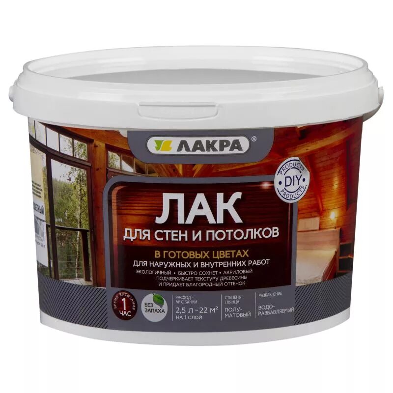Лаки бесцветные для внутренних работ