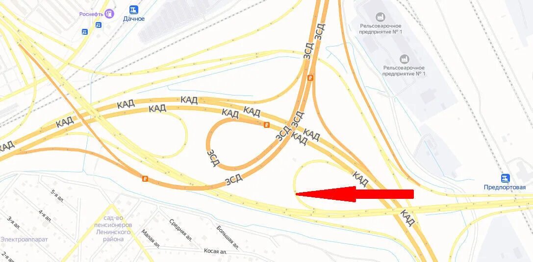 съезд с зсд на дачный проспект. дачный кад. дачный кад. съезд на кад с энгельса. развязка кад выборгское шоссе.