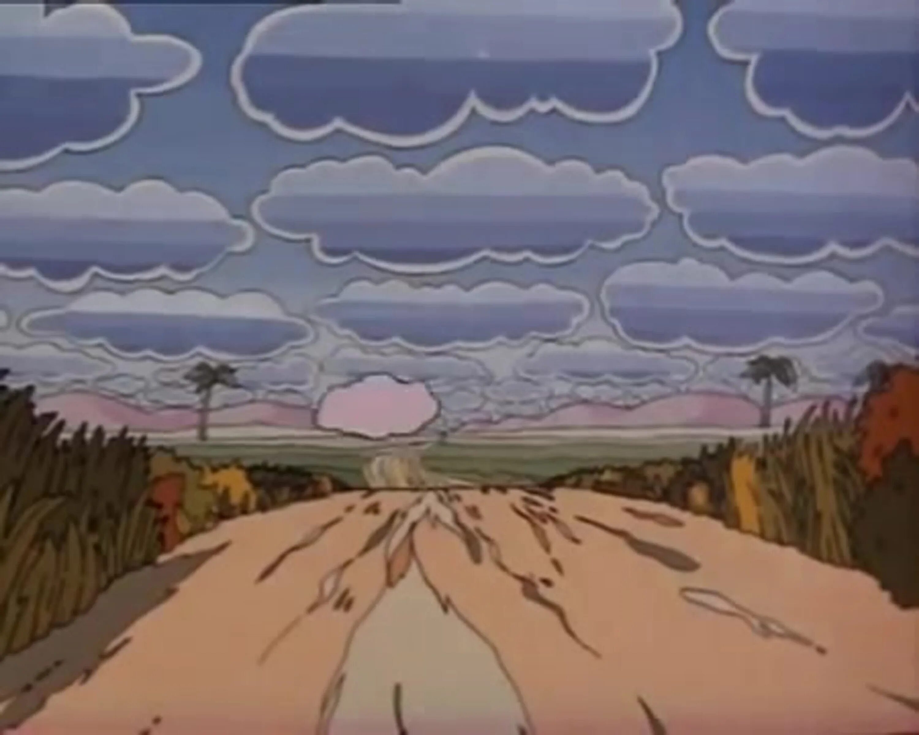М ф облака. М/Ф "по дороге с облаками". Дорога из мультфильма по дороге с облаками.