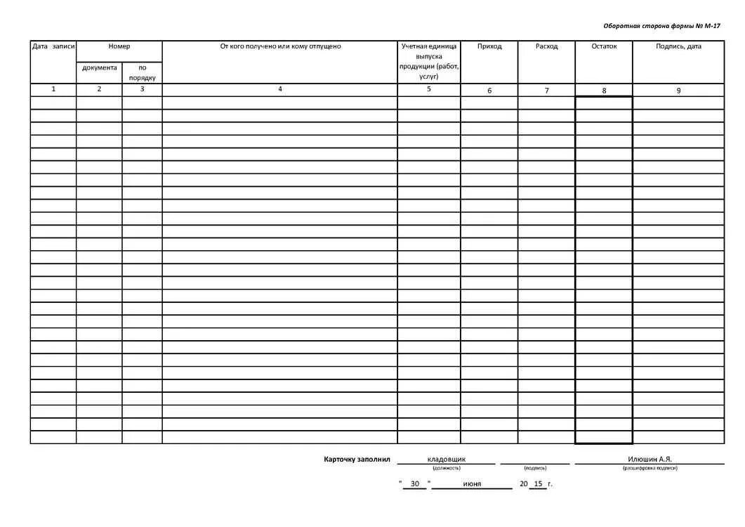 Бланк приход. Карточка учета м-17. Карточка складского учета (форма № м-17). Карточка учета ТМЦ М-17. Журнал складского учёта м17.