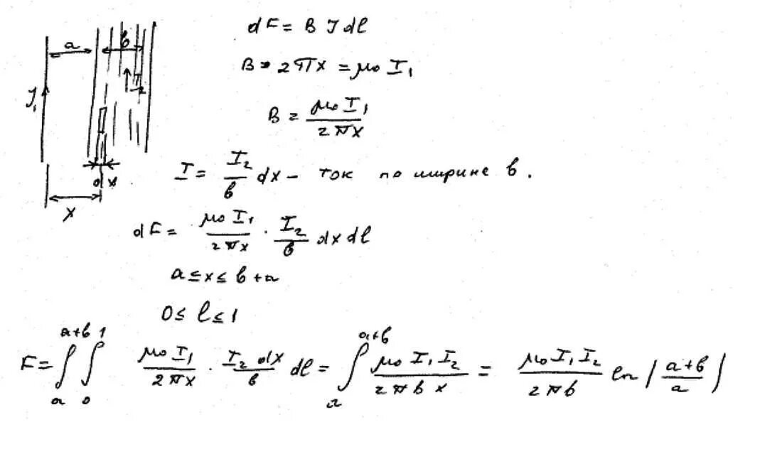 Тока 1 33. Иродов задачи по физике решения. Два длинных проводника с токами находятся на расстоянии друг. Два параллельных проводника. Сила действующая между двумя длинными параллельными проводами.