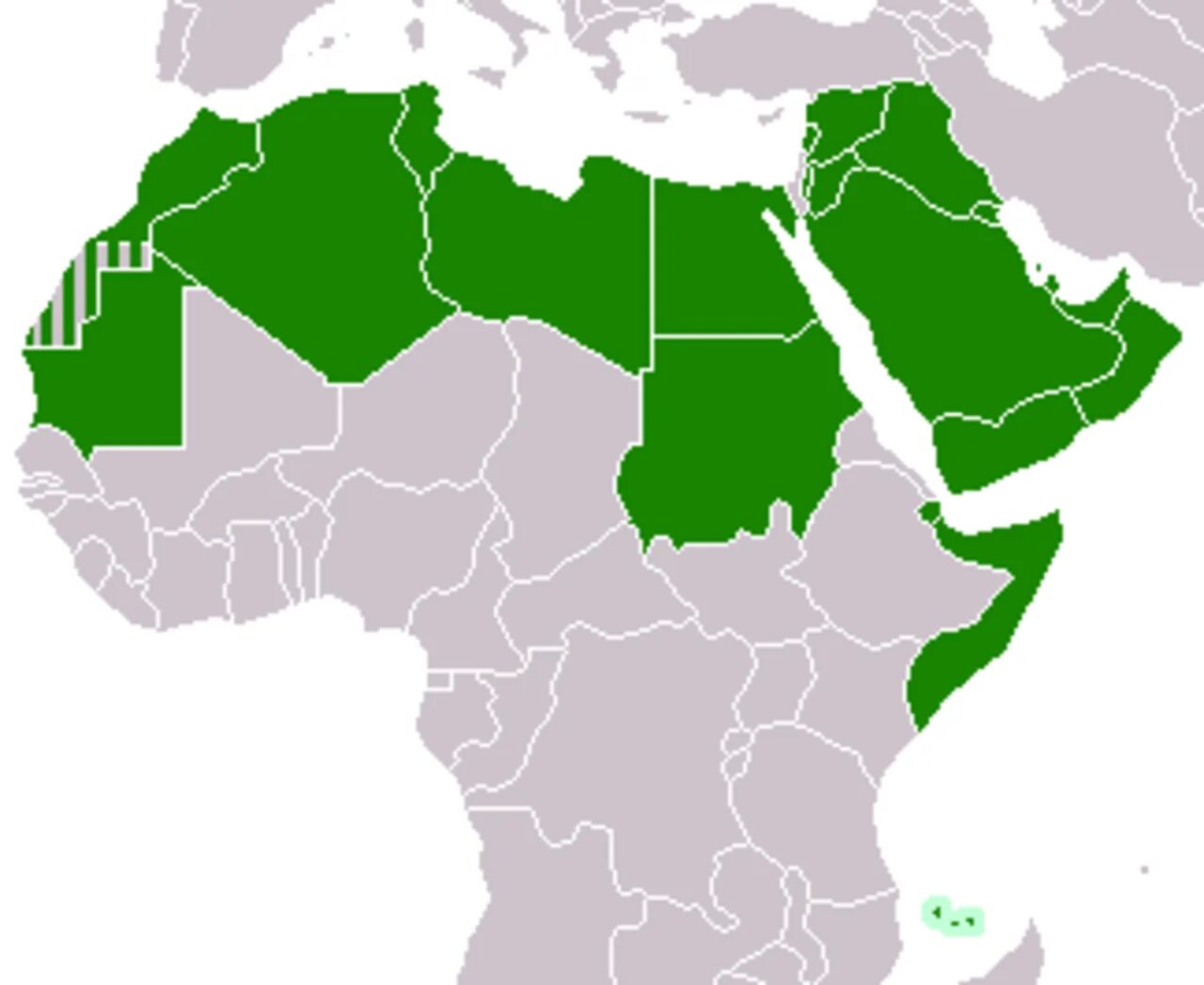 Арабские государства на карте