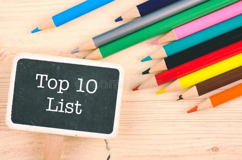 Top 10 list. Top 10 list