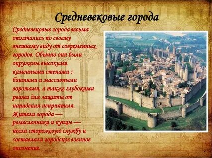 Названия городов средневековья