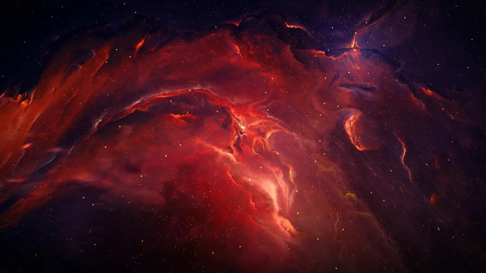 Картинки 2560 на 1440. Космос туманность Небула.