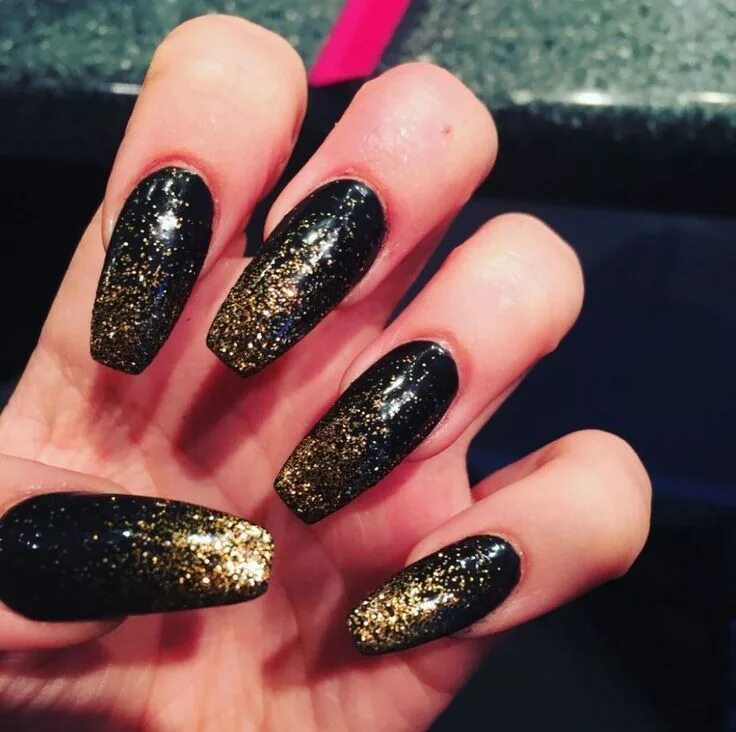 @nailartist_vseyarusi: Black Luxio Nightfall with Gold