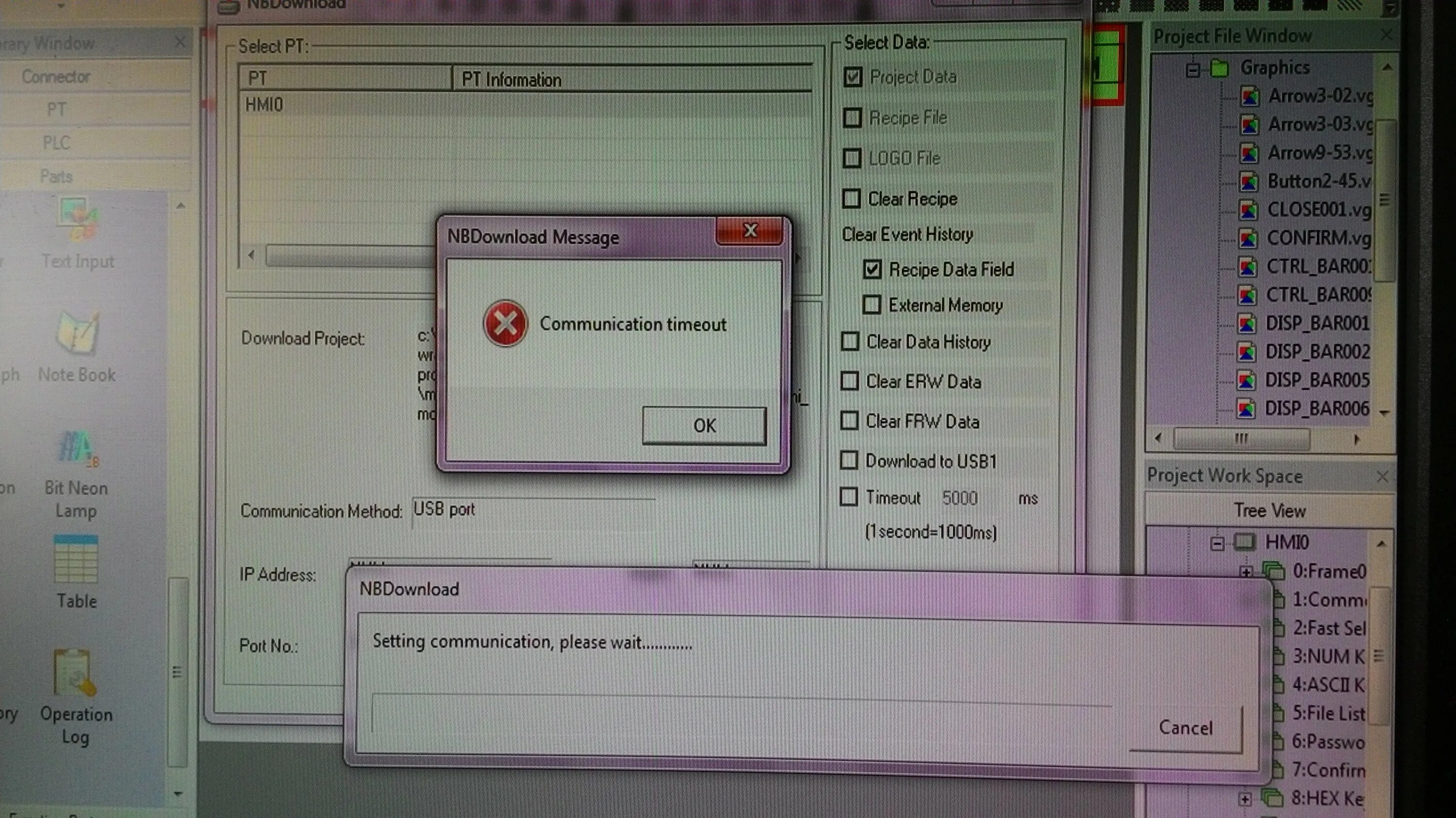 Timeout message. USB-драйвер тач. NB Designer загрузка программы\. Программа контроля для китайского бетонного завода но Omron. Omron HMI Fatal Error 01 forum.