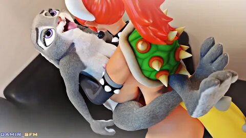 gamir sfm, bowsette, judy hopps, zootopia, blender, crossover, ahe gao, fur...