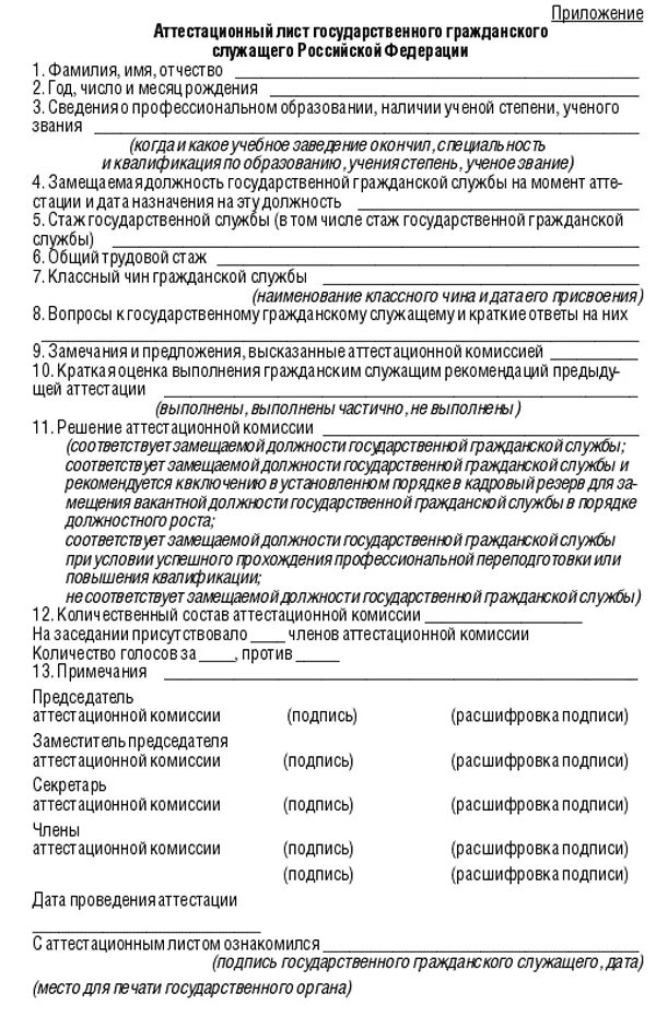 Служащие подлежащие аттестации