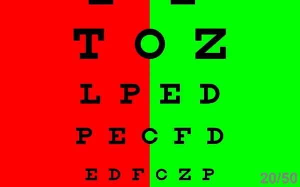 Тест на зрение красный зеленый. Красно зеленый тест в офтальмологии. Дуохромный тест для проверки зрения.