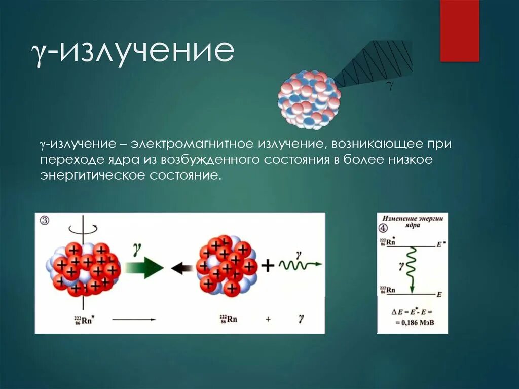 Излучение происходит при переходе