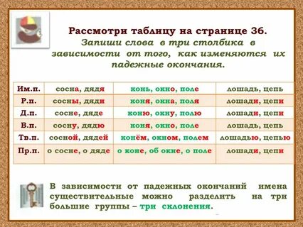 Сосну склонение