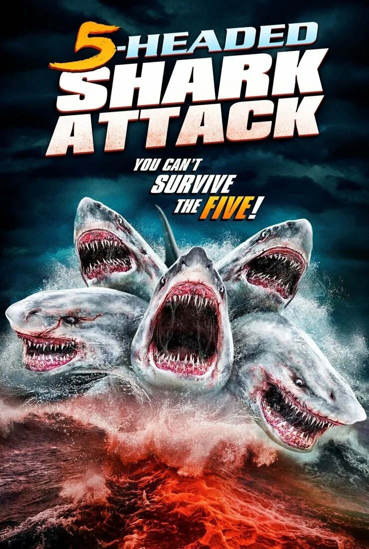 Нападение пятиглавой акулы / 5 headed Shark Attack (2017). Атака МЕГАЛОДОНА. Акула нападения 2017