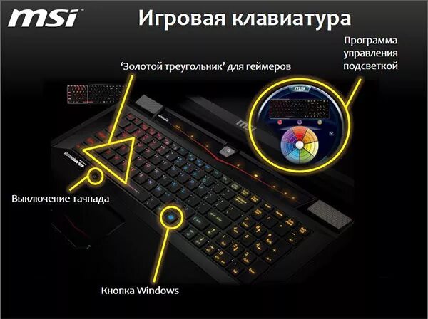 Как выключить клавиатуру на msi