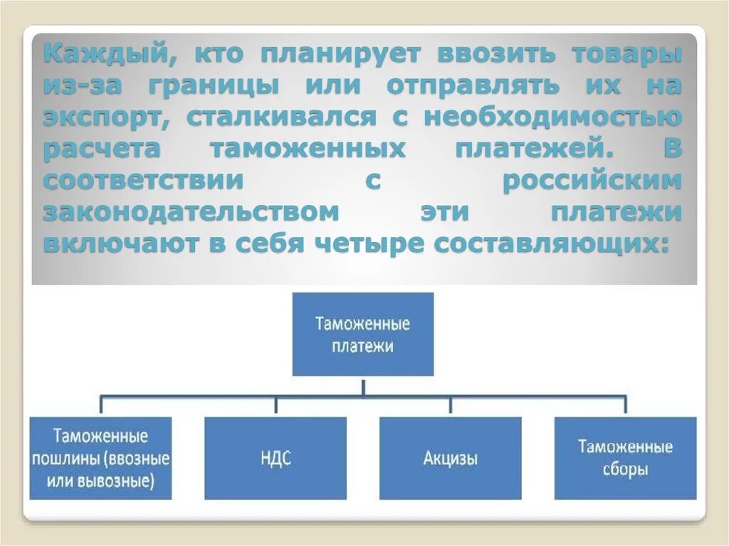 Виды таможенных платежей. Таможенные платежи схема. Таможенные платежи и пошлины. Таможенные платежи определение. Организация уплаты таможенных платежей