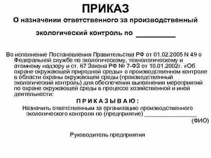 Инструкция ответственного за работоспособное состояние пс