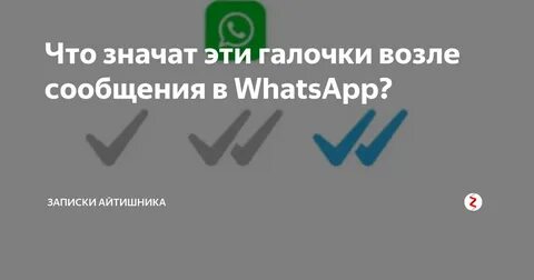Почему в группе ватсап одна галочка