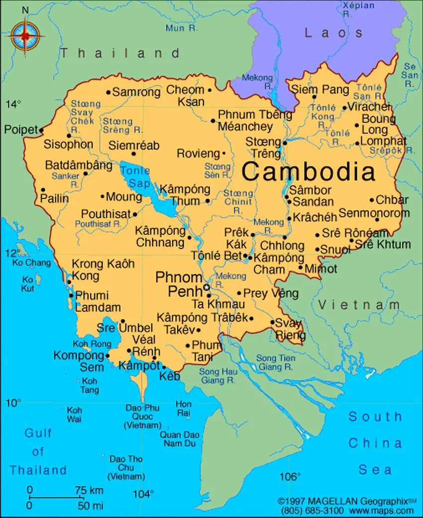 В какой стране находится камбоджи. Карта Камбоджи географическая. Камбоджа на карте. Королевство Камбоджа на карте.