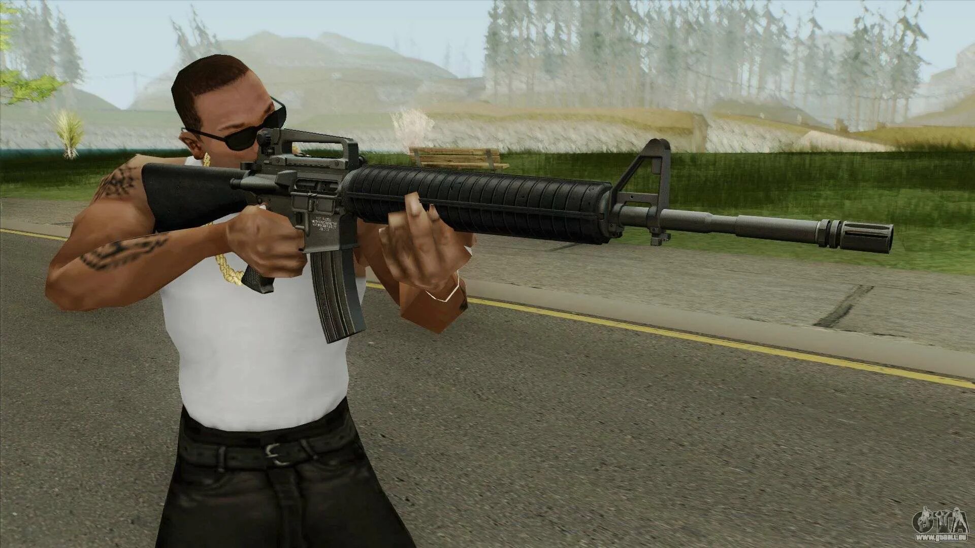 Как купить оружие в гта. GTA sa m16a1. M4 Cod 4 GTA sa. M16 hq GTA sa. Оружие из ГТА 3 В реальной жизни.