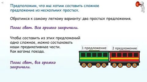 Нарисовать предложение поезд пришел вовремя