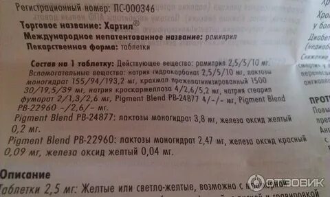 Хартил инструкция