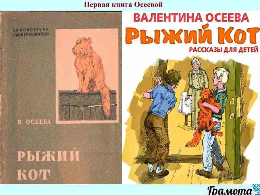 Рассказы осеевой краткое содержание. Осеева рыжий кот книга. Книга Валентины Осеевой рыжий кот. Сборник Осеевой рыжий кот.