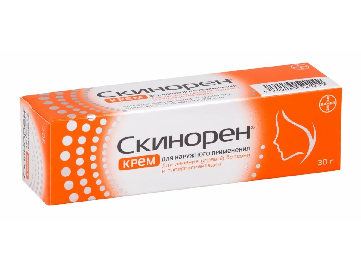 Скиноклир крем д/нар.прим. 20% Туба 30г. Скинорен гель туба 15% 15г. Скиноклир гель 15% 30г. Скинорен крем д/наруж.прим.20% туба 30г.