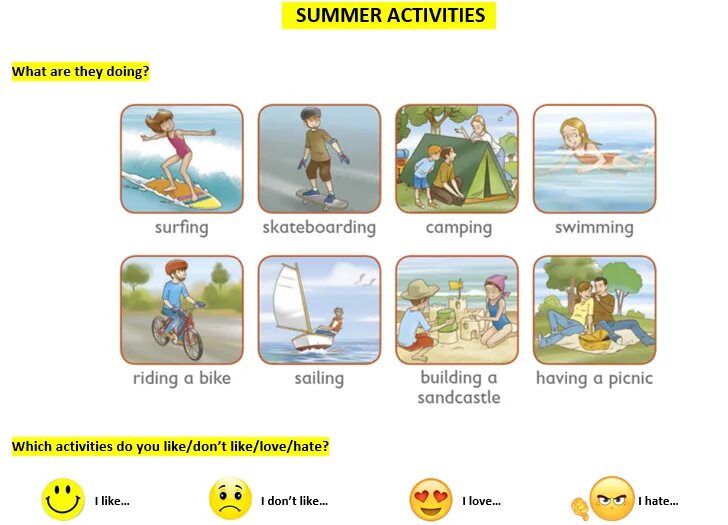 Лето Worksheets. Летний отдых на английском. Летняя тема на английском. Задания по английскому языку на тему лето.