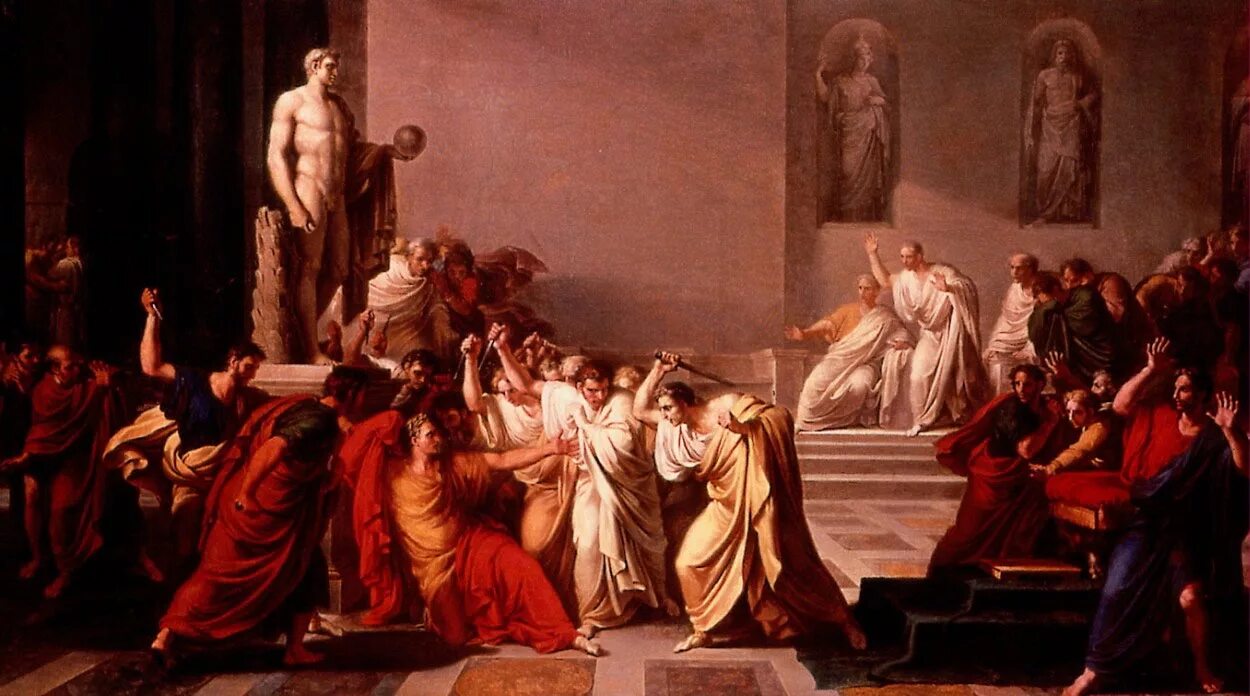 44 год до н э. Винченцо Камуччини "смерть Цезаря" (1798 г.). Смерть Цезаря картина Винченцо Камуччини.