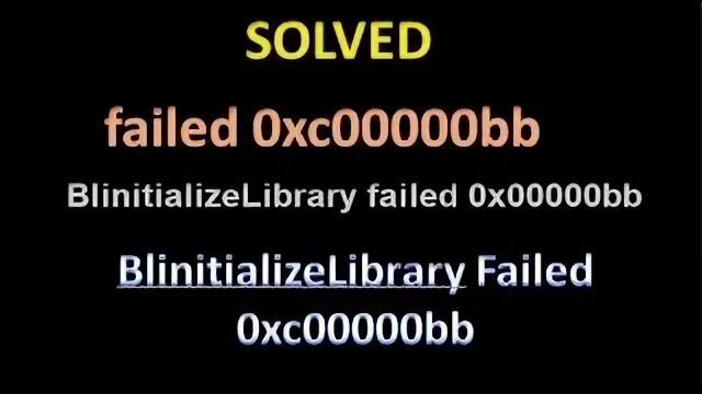 Blinitializelibrary failed