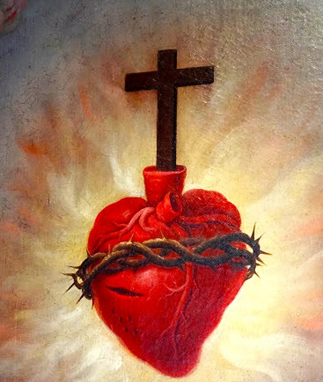 Сердце Иисуса Христа католическая икона. Пламенеющее сердце Иисуса Христа. Сердце живопись.