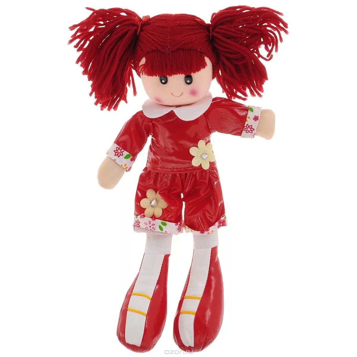 Красные куколки. Мягкая кукла для девочек. Кукла мягкая с волосами.